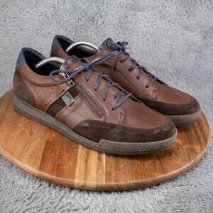 Fluchos Etna: Men's Brown Leather Lace Up Shoes Size 45 EU 12 US Made in Spain